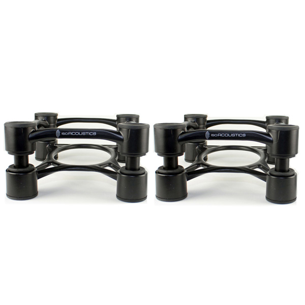 Full display of IsoAcoustics Aperta200 Isolation Stands