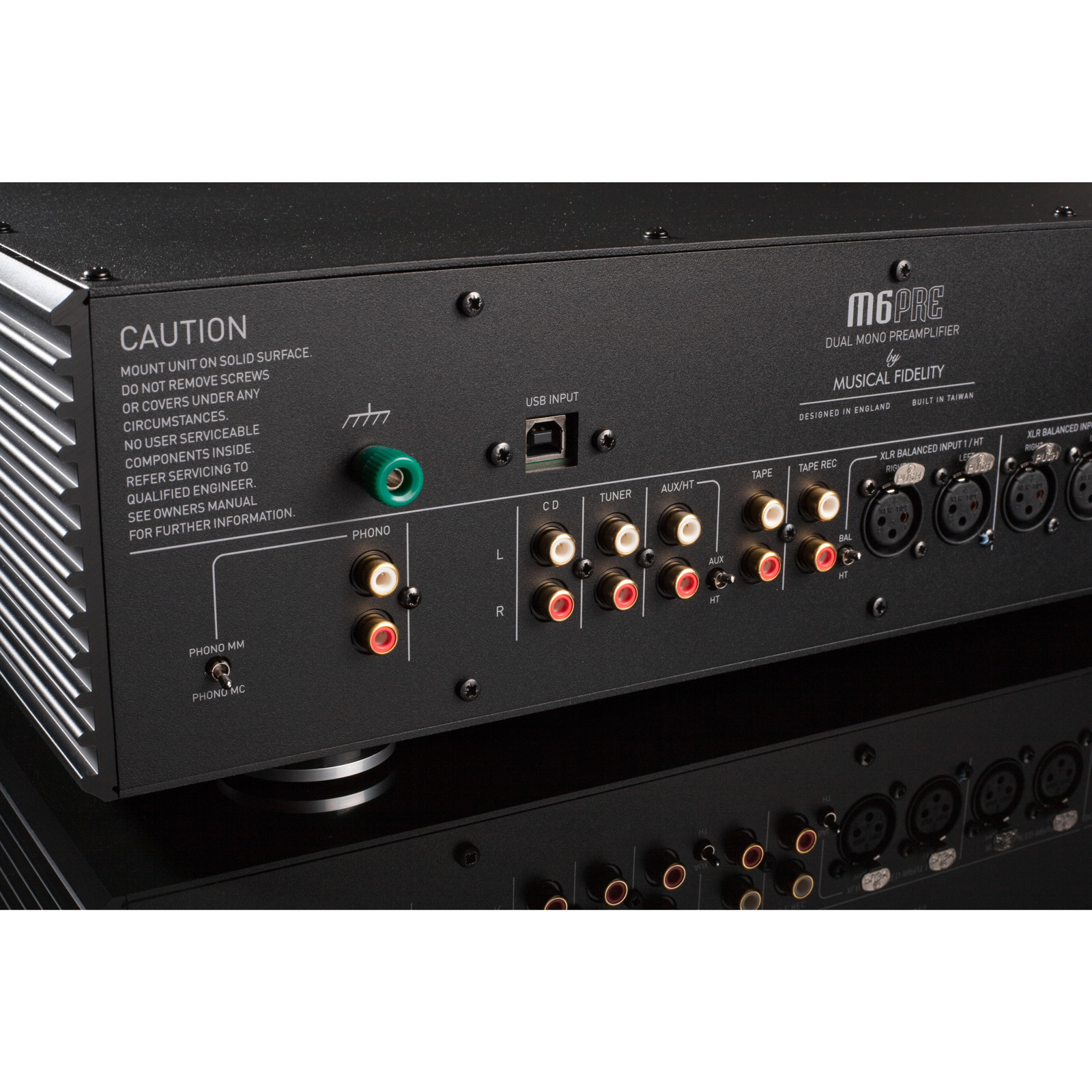 Back of Musical Fidelity M6s Preamplifier