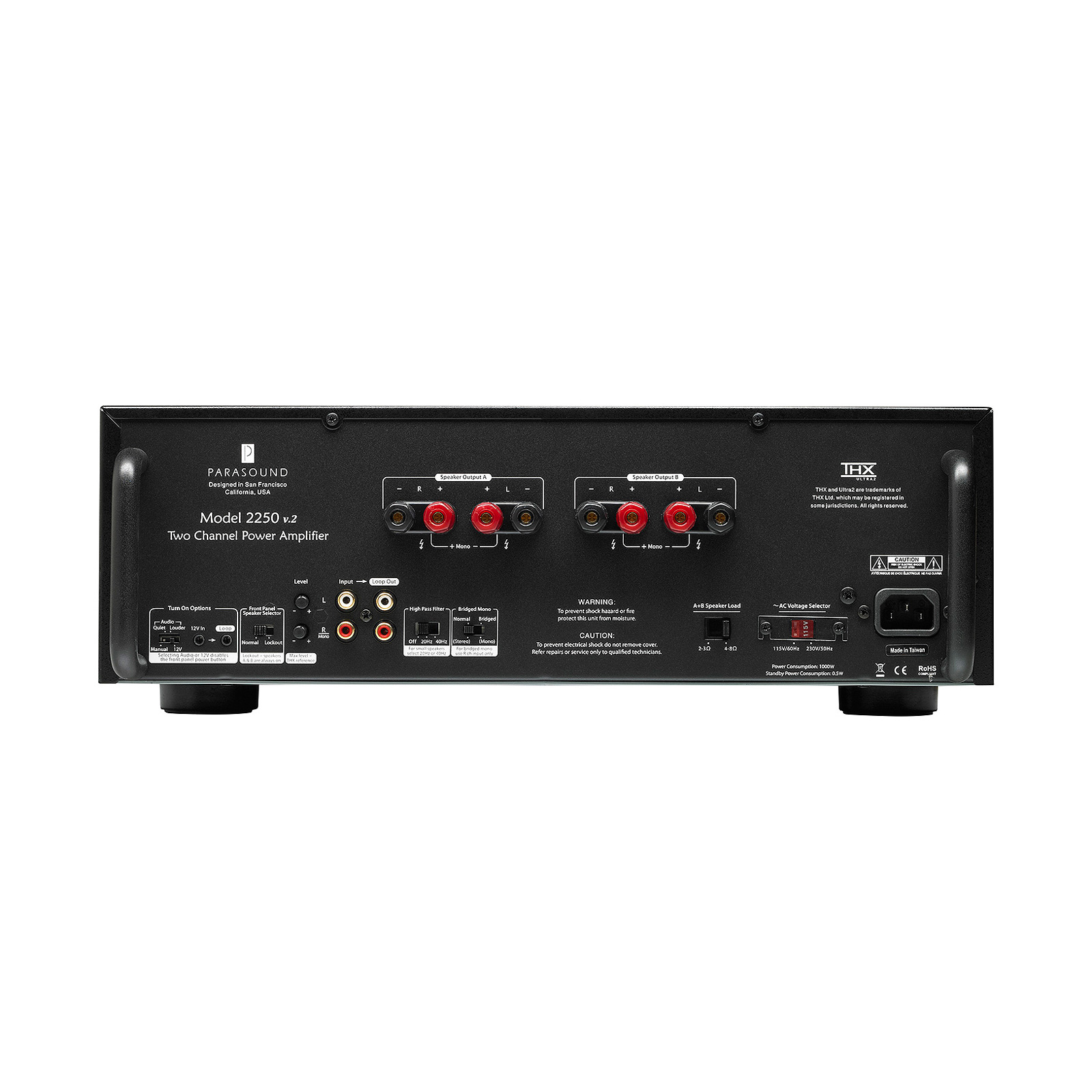 Parasound NewClassic 2250 v.2 Two Channel Power Amplifier