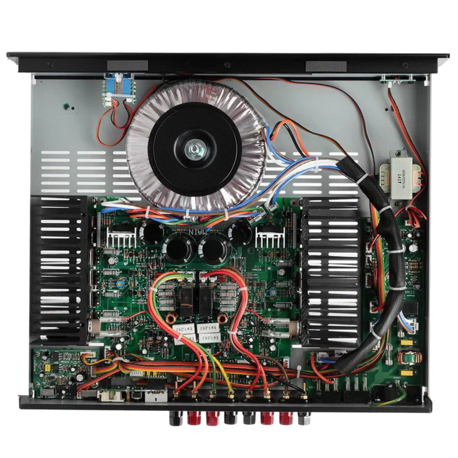 Interior view of the of the Parasound NewClassic 2250 v.2 in black