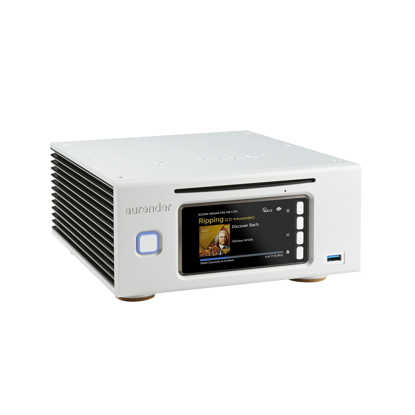 Right Side of Aurender ACS100 Music Server / Streamer / CD Ripper