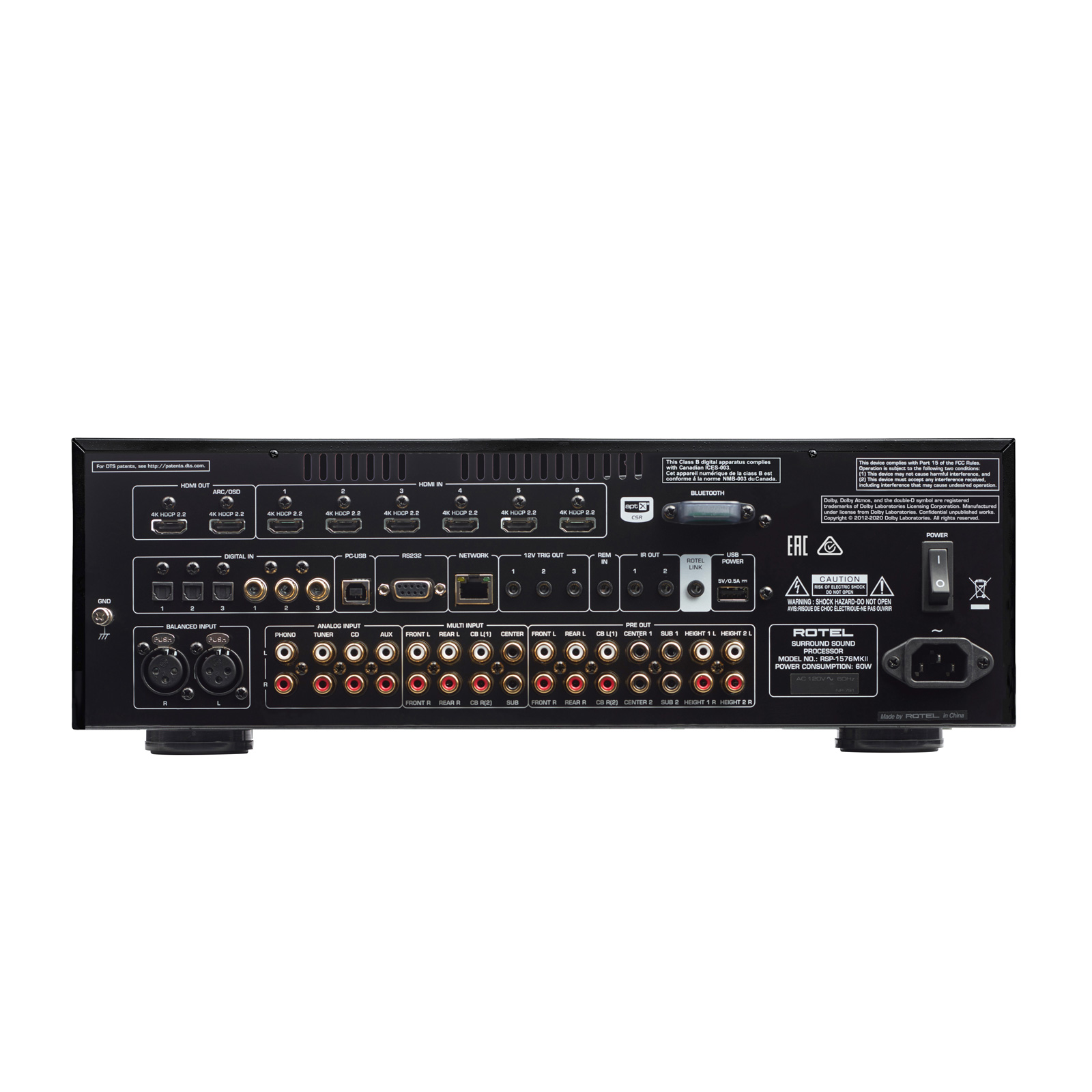 Back of Rogue Audio Pharaoh II Integrated Amplifier