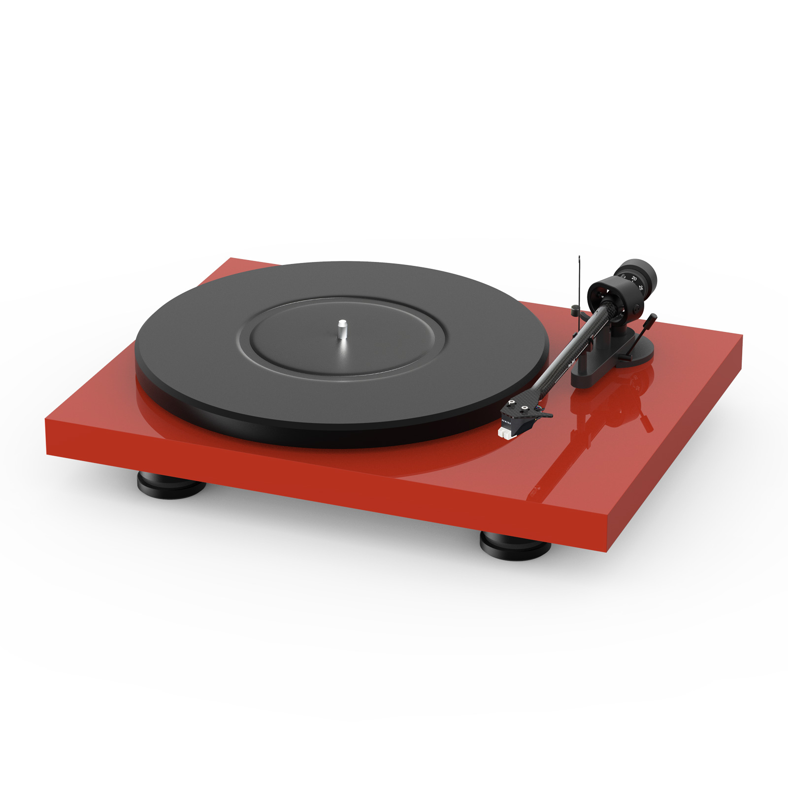 Pro-Ject Debut Carbon EVO Turntable - Gloss Red - Sumiko Rainier