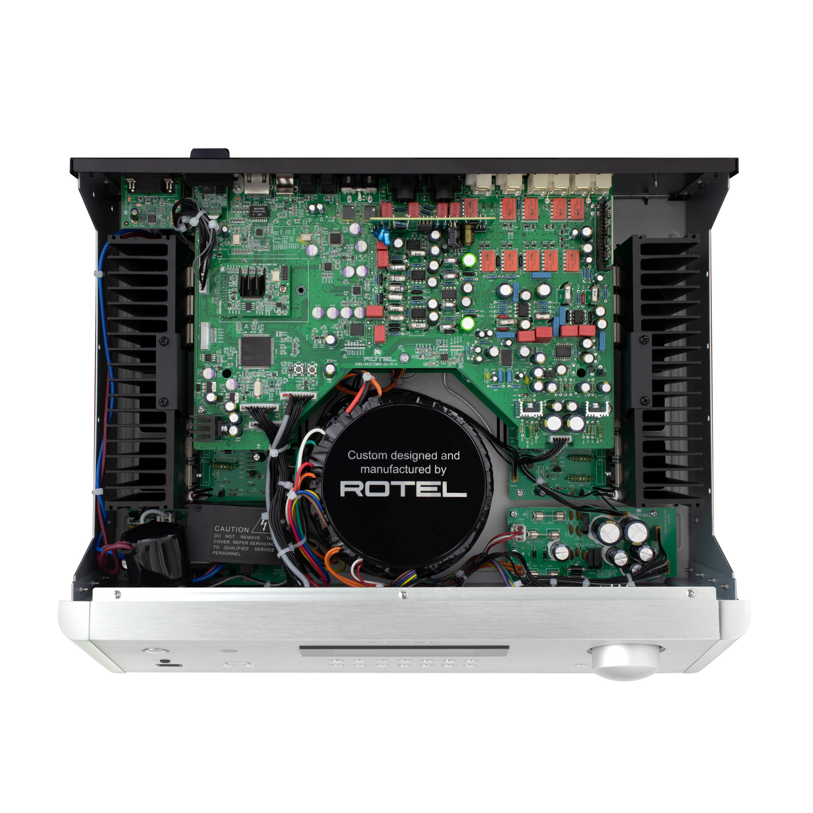 Interior of Rotel RA-1572MKII Integrated Amplifier Silver