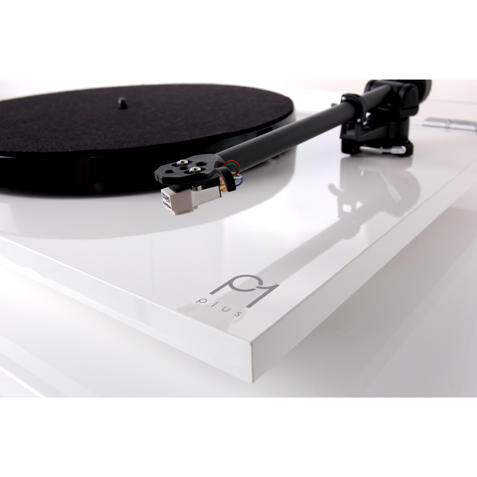 Side of Rega Planar 1 Plus Turntable