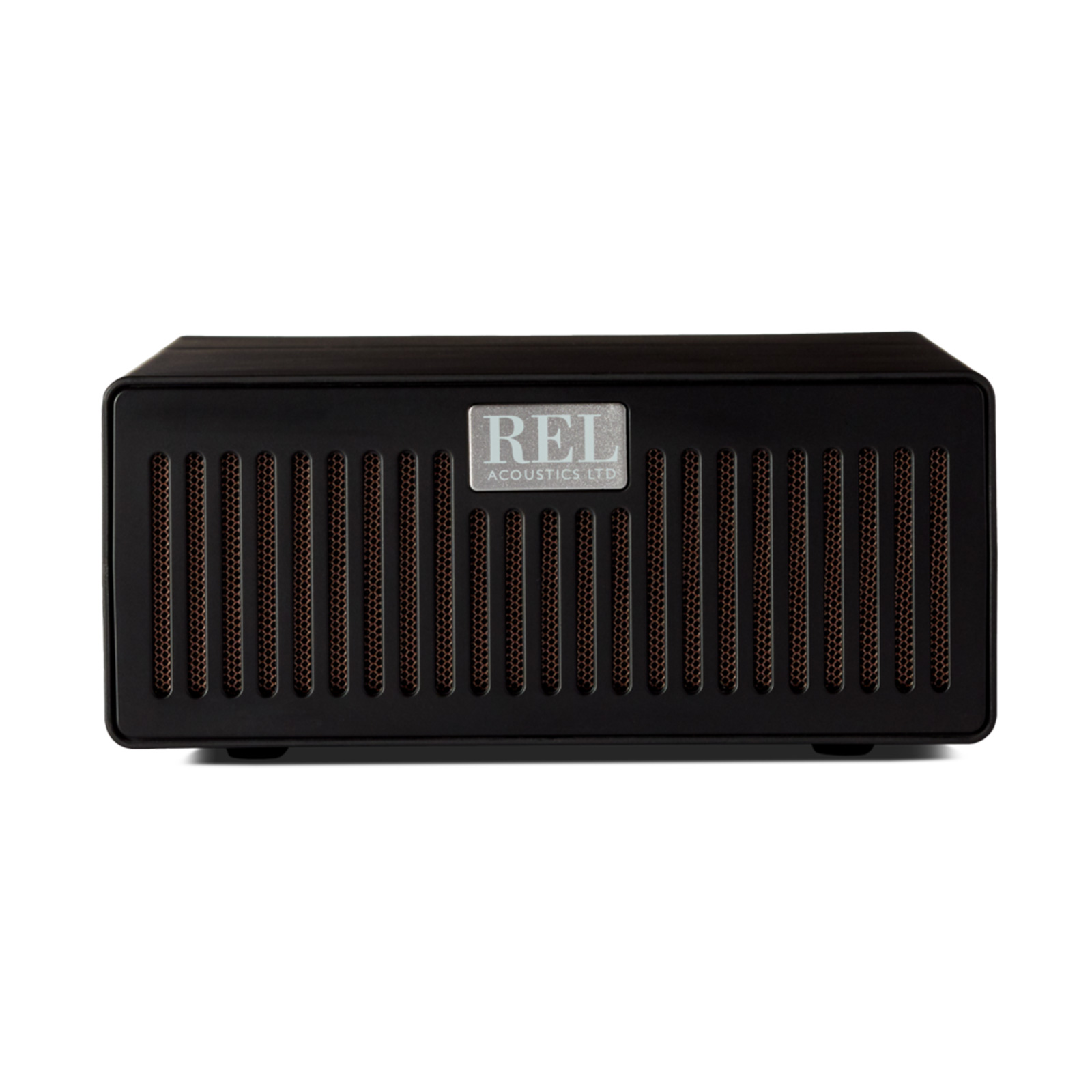 Front view of the REL AirShip Wireless Transmitter - Black