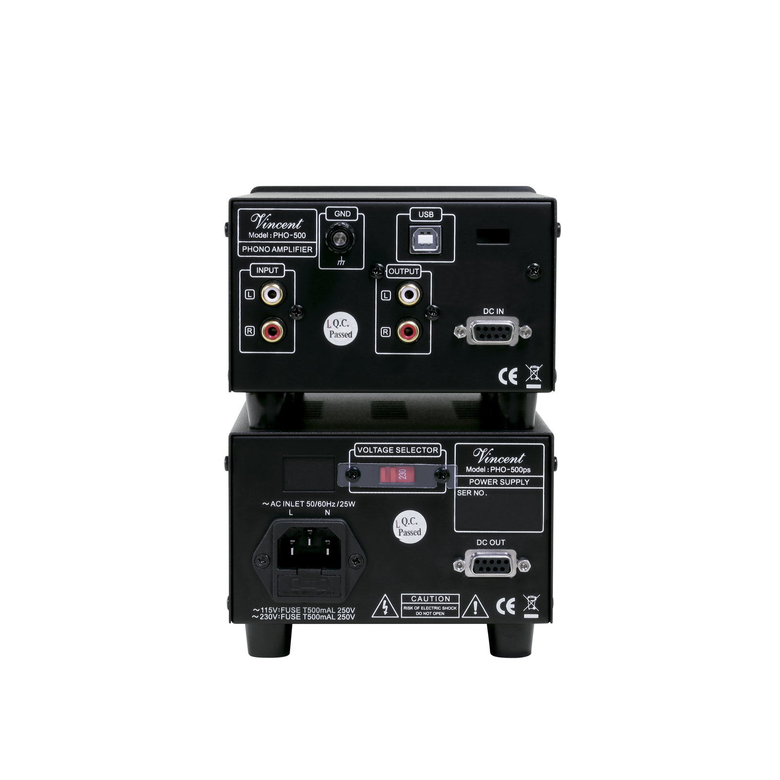 Back of Vincent Audio PHO-500 Phono Preamplifier