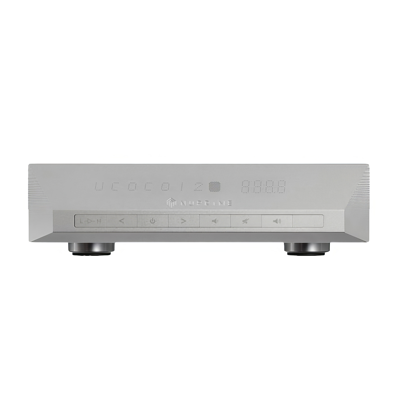 Front of NuPrime DAC-10 Digital-to-Analog Converter in Silver