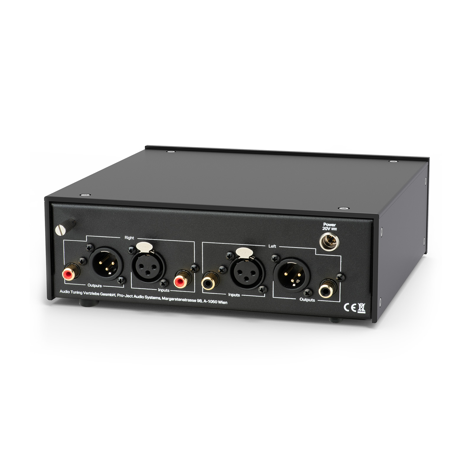 Back of Pro-Ject - Phono Box RS2 - Phono Preamplifier