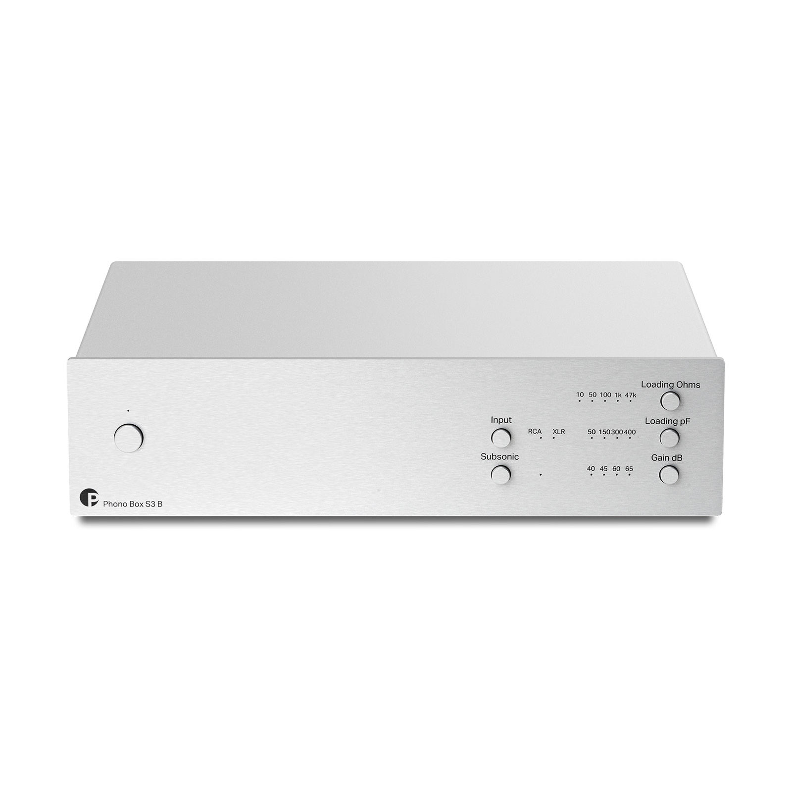 Front of Pro-Ject Phono Box S3 B Phono Preamplifier