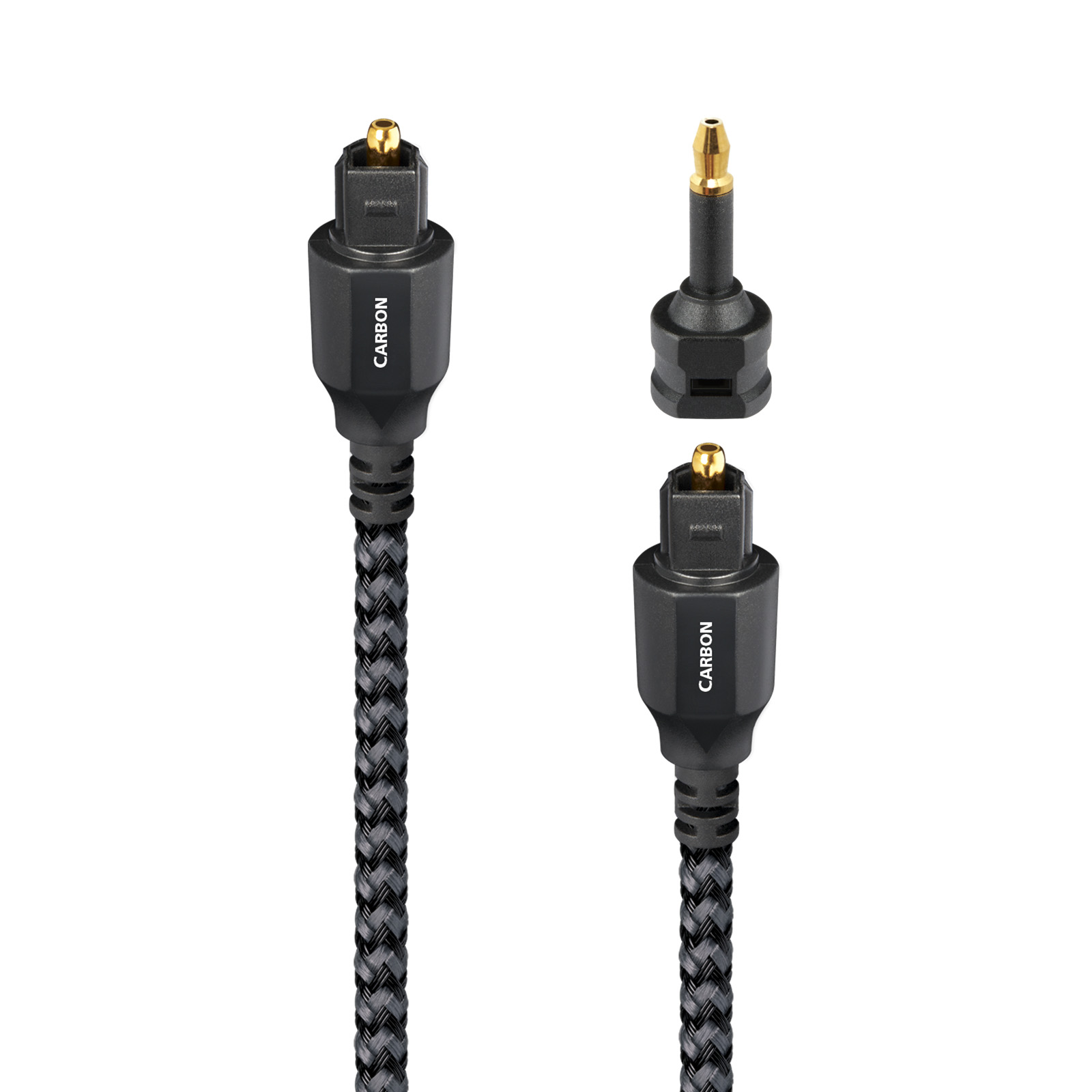 AudioQuest Carbon Toslink Fiber Optic Digital Cable + Mini Adaptor - 3.0 Meter
