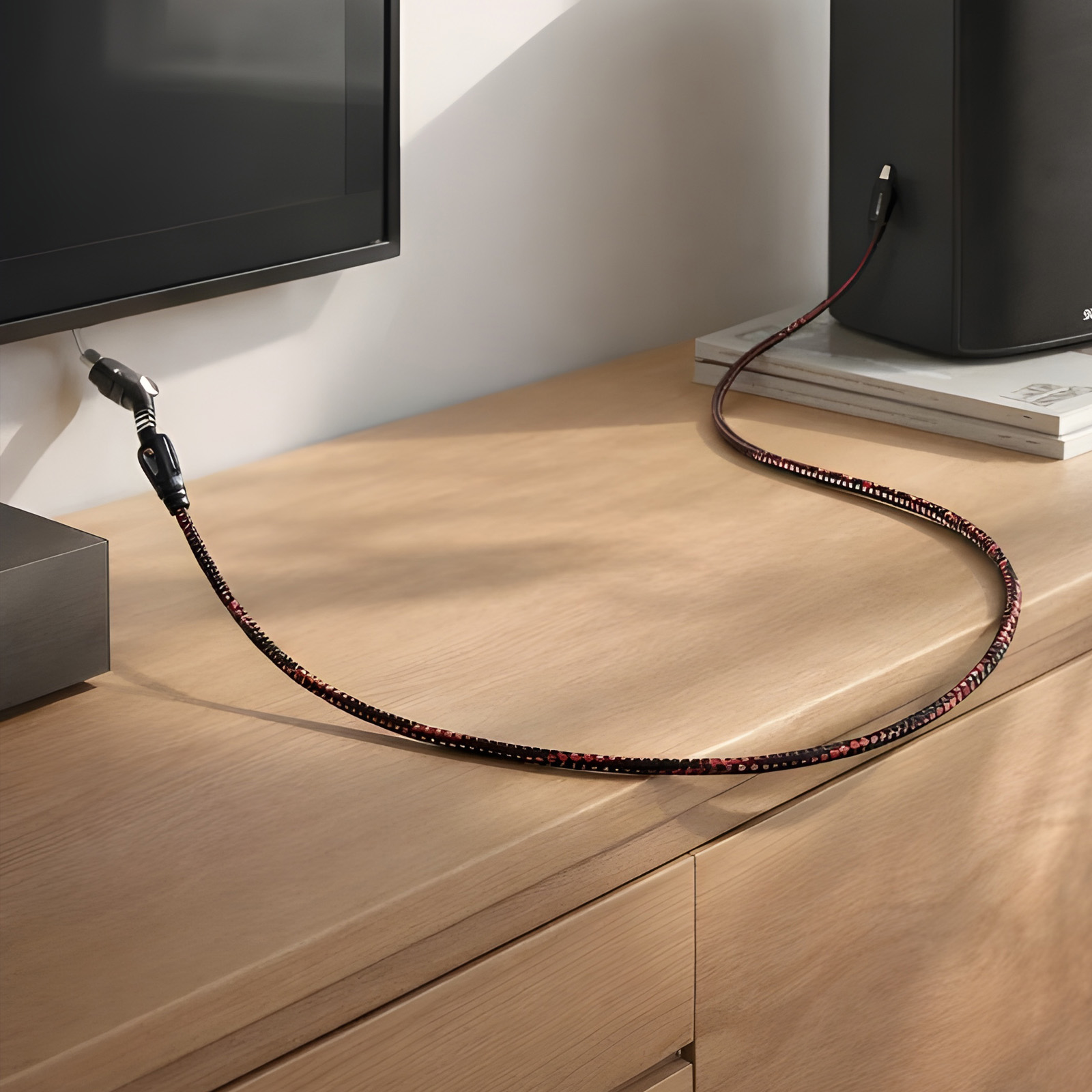 AudioQuest Cinnamon Toslink Fiber Optic Digital Cable + Mini Adaptor - 0.75 Meter