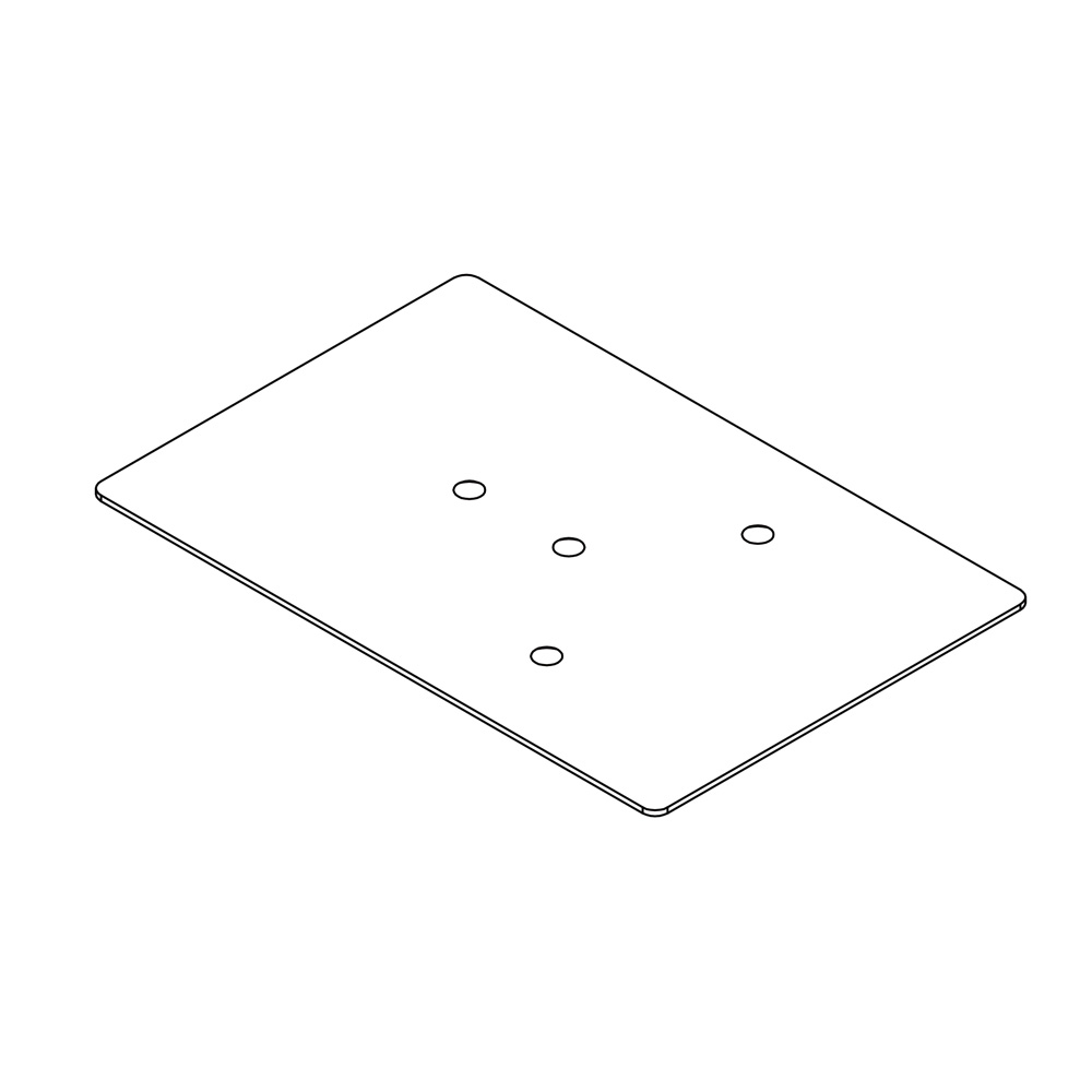Drawing of Pangea Audio 6x9 top plates