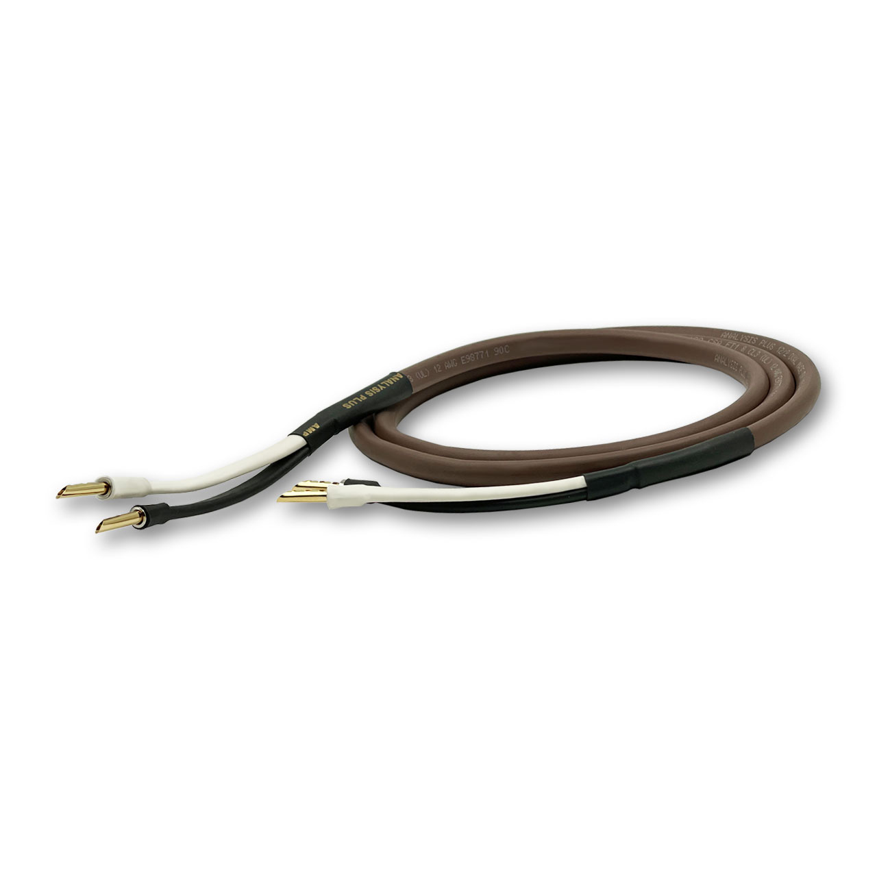 Analysis Plus Chocolate Oval Speaker Cable - 4 Foot - Banana to Banana - Pair