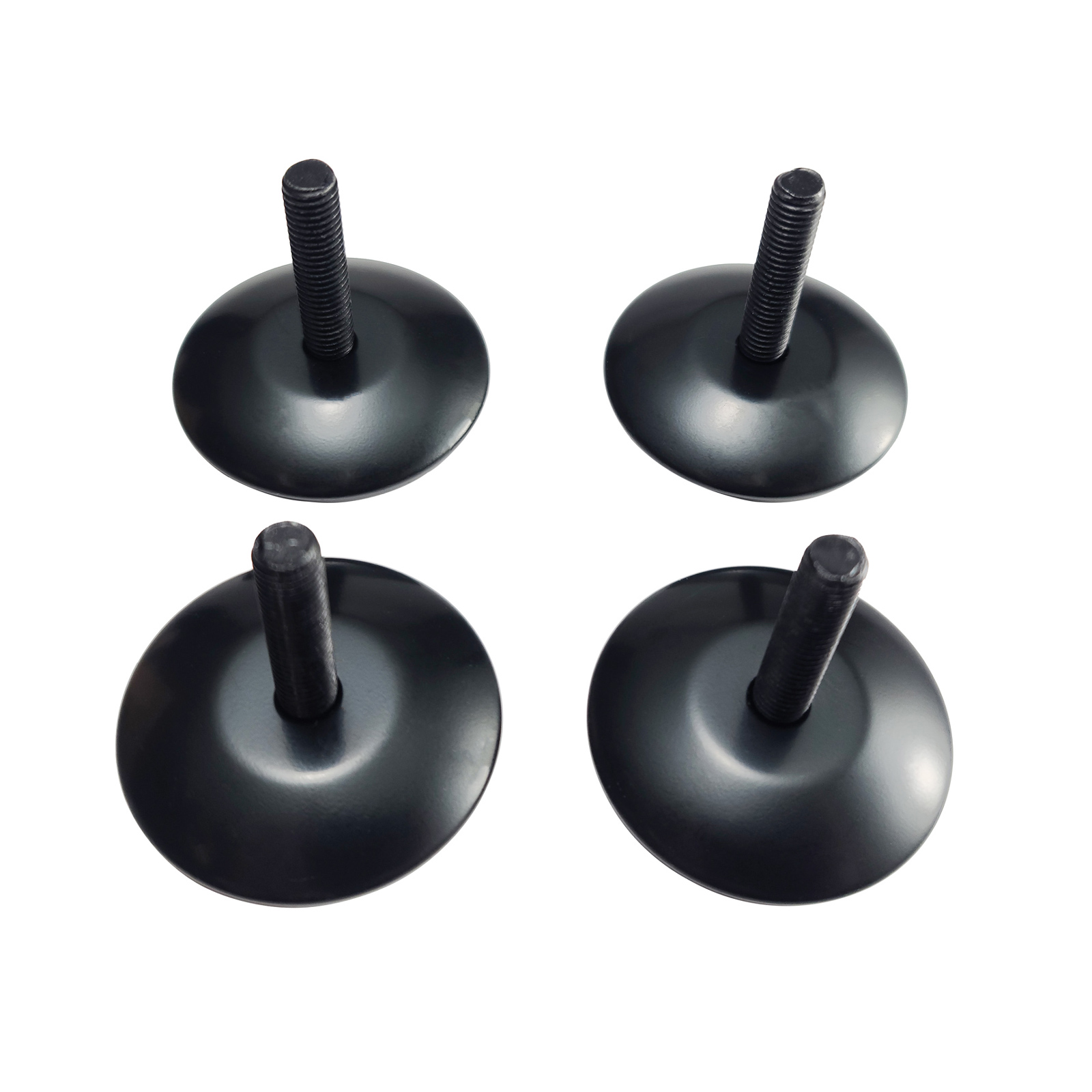 Four black Pangea Audio Vulcan™ glide feet