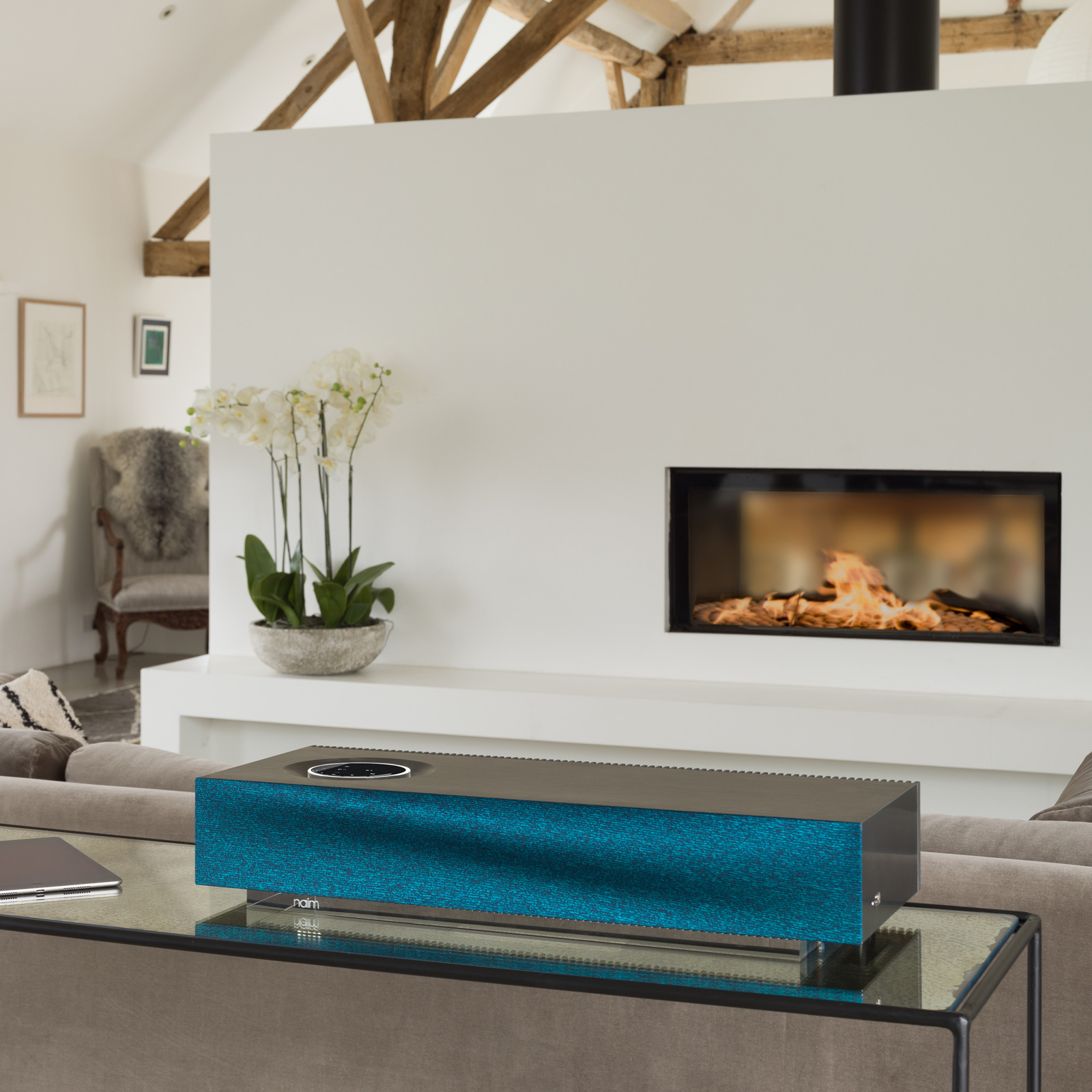 Home display of Naim Audio Mu-so 2nd Generation Speaker Grille