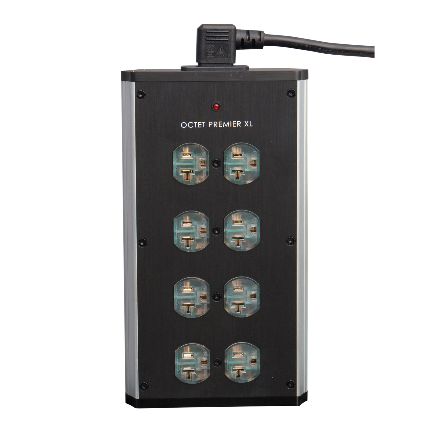 Front of Pangea Audio Octet® SE 8 outlet power center