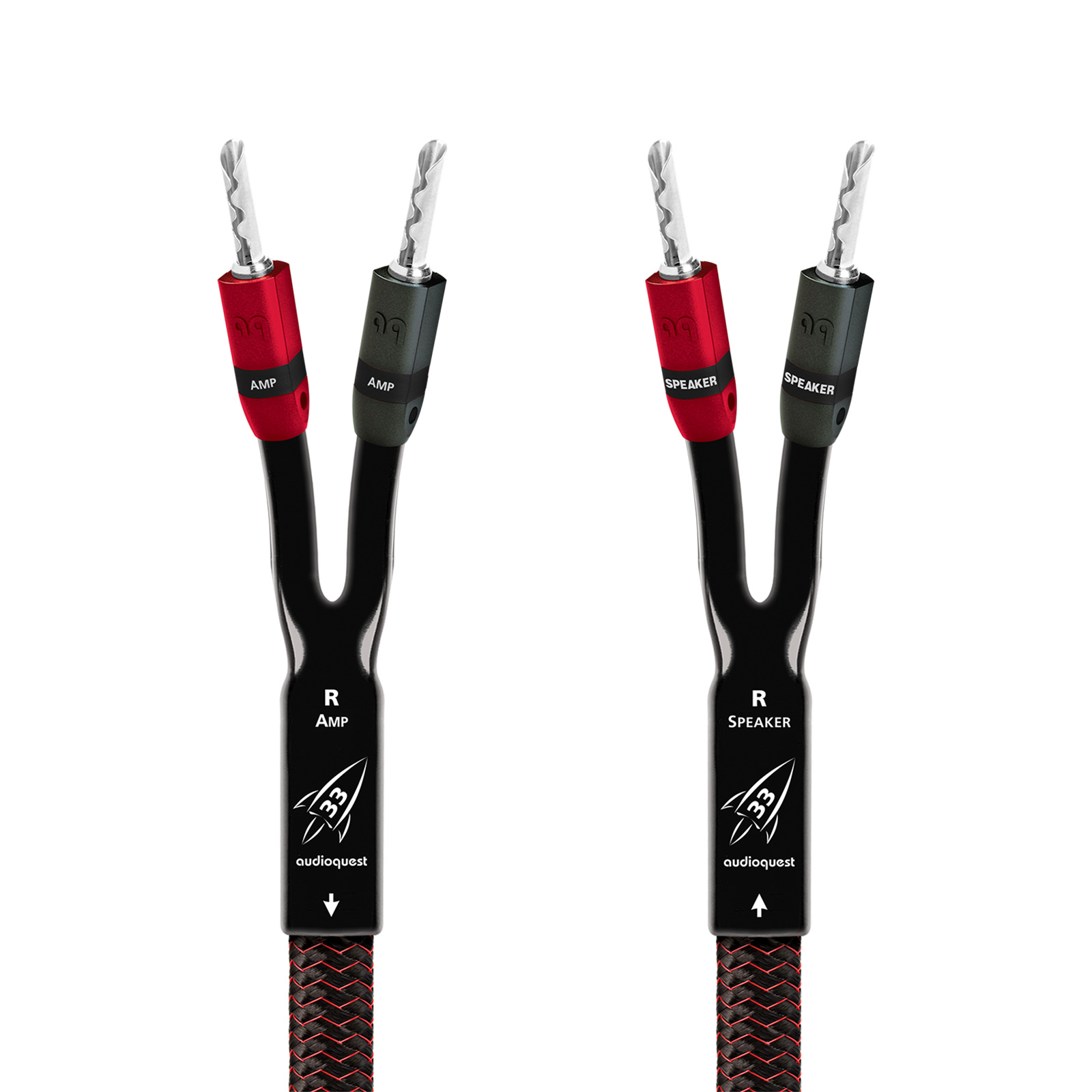 AudioQuest Rocket 33 Speaker Cable - 8 Feet - BFA Banana to BFA Banana - Single