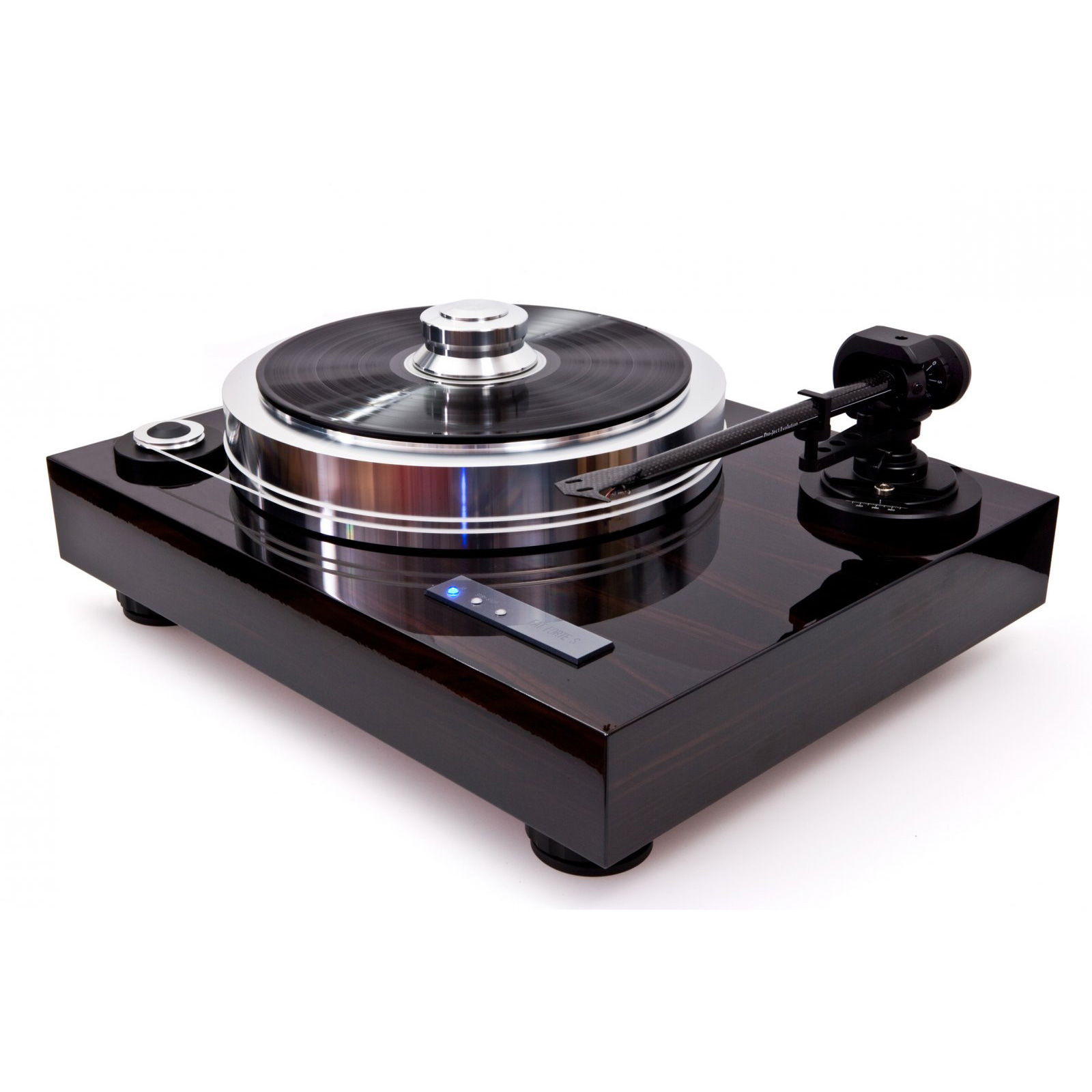 Upper front of EAT Forte S with C-Note Tonearm
