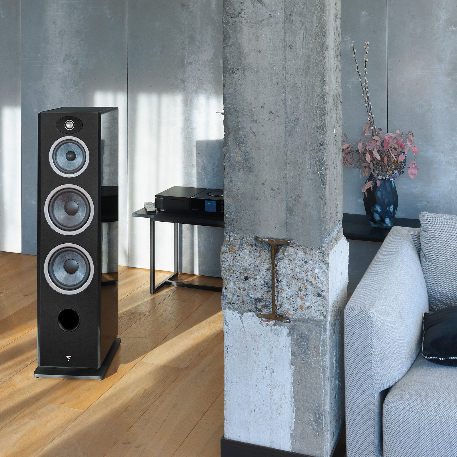 Home display of Focal Vestia No. 4 Floorstanding Speaker