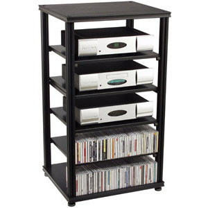 Salamander Synergy S40 6-Shelf Audio Rack - Black/Black
