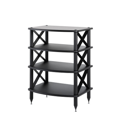 Pangea Audio Vulcan X-Brace 4-Shelf Audio Rack - Black Shelves