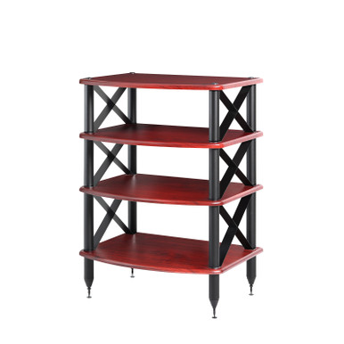 Pangea Audio Vulcan X-Brace 4-Shelf Audio Rack - Rosenut Shelves