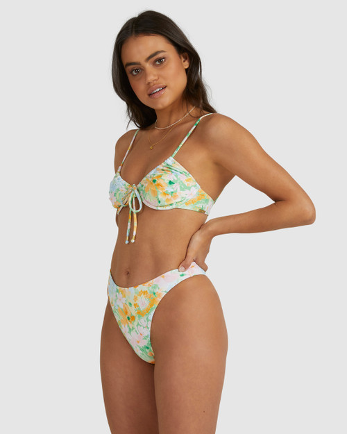 Soft Rave Ella Bralette Bikini Top - Green