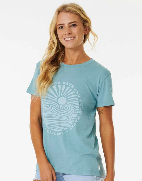 Good Waves Standard Tee - Dusty Blue