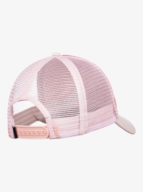 Womens Beautiful Morning Trucker Cap - Pale Dogwood Lhibiscus