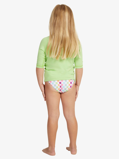 Girls 2-7 Essential Short Sleeve Rash Vest - Jade Lime