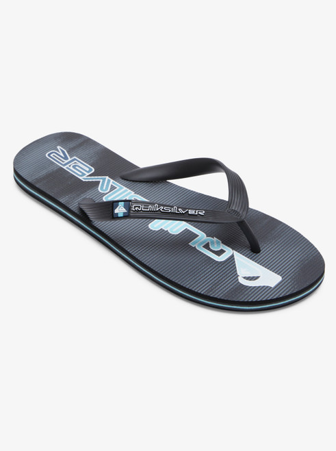 Mens Molokai Word Flip-Flops - Black 4