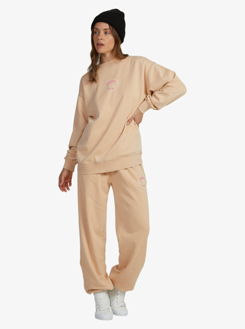 Womens Here and Now Long Sleeve Sweatshirt - Hazelnut