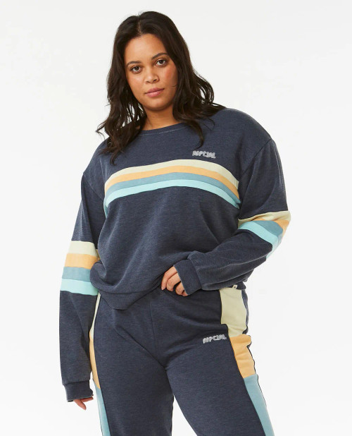 Surf Revival Paneled Crew - Navy