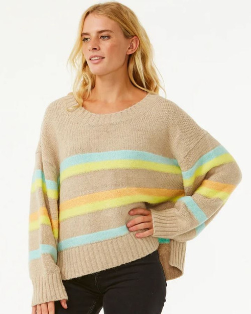 Sea Of Dreams Striped Sweater - Natural 