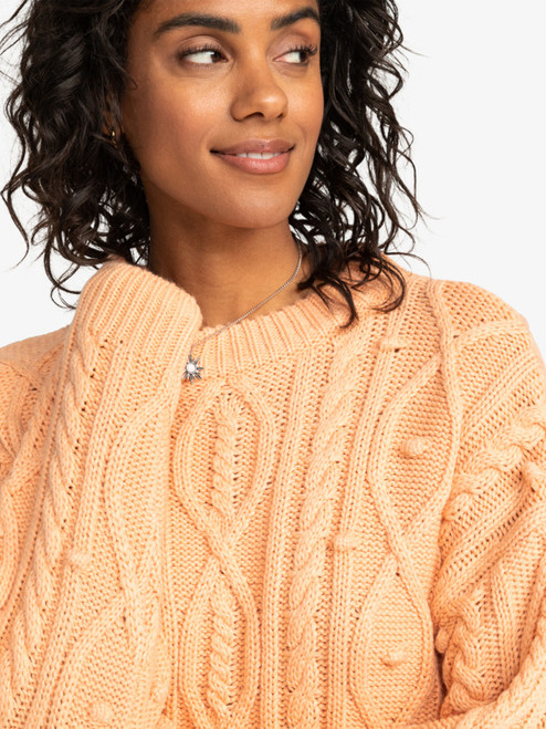 La Playa Cable Knit - Peach Nougat