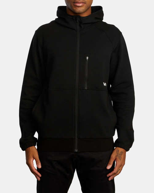 Tech Zip-Up Fleece Hoodie II - Black