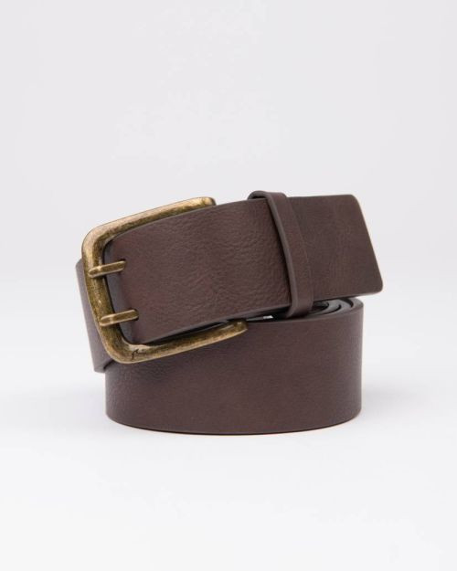 Cutback 2 Vegan Leather Belt - Coffee