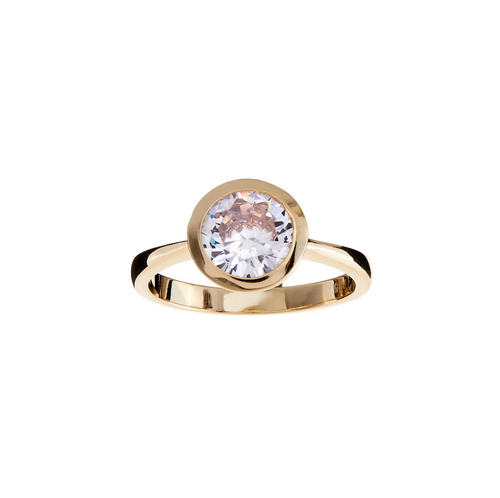 Avery Bezel Gold Ring