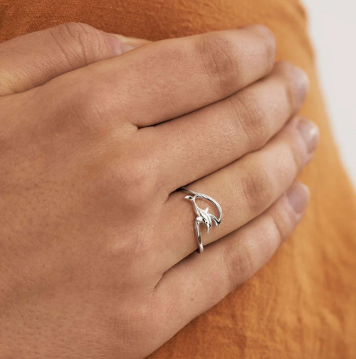 Gliding Dolphin Ring - Silver