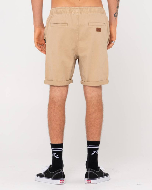 Hooked On Elastic Waist Short - Khaki