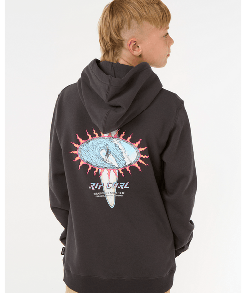 Boys (8-16 years) Raw Energy Skull Hood - Washed Black