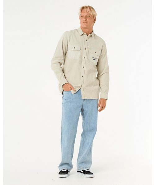 Raw Energy Cord Long Sleeve Shirt - Bone