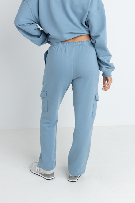 Insider Cargo Track Pants - Dusty Blue