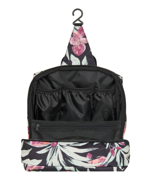 Womens Cute Plane Vanity Case - Anthracite Wind Swept Floral