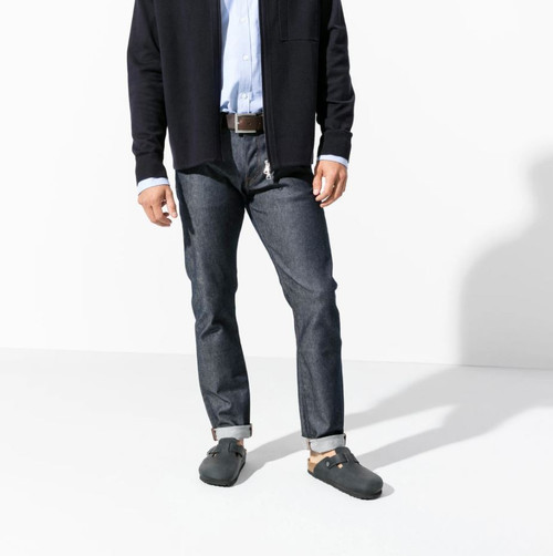 Boston Black Oiled Leather Regular Fit