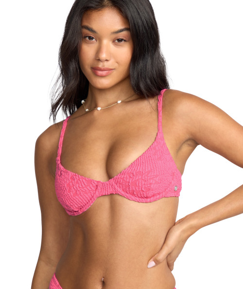 Womens We're Wild Demi Underwire Bikini Top - Paradise Pink Womens We're Wild Demi Underwire Bikini Top - Paradise Pink