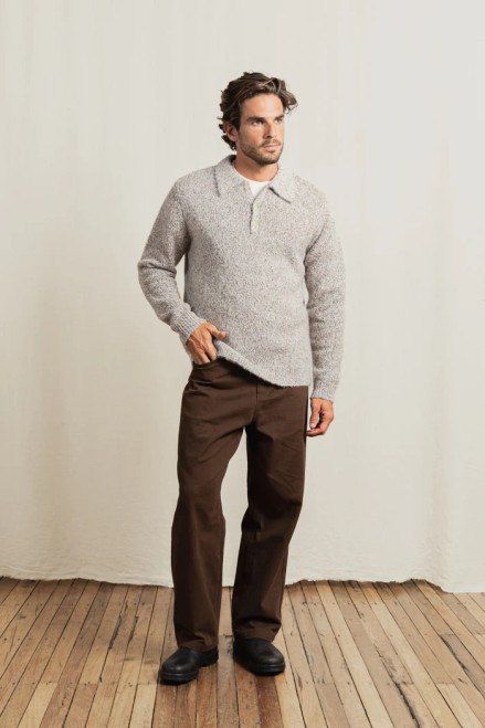 Kinetic Collared Knit - Tobacco