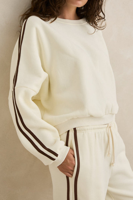 Contrast Sweatshirt - Cream