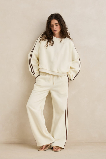 Contrast Sweatshirt - Cream